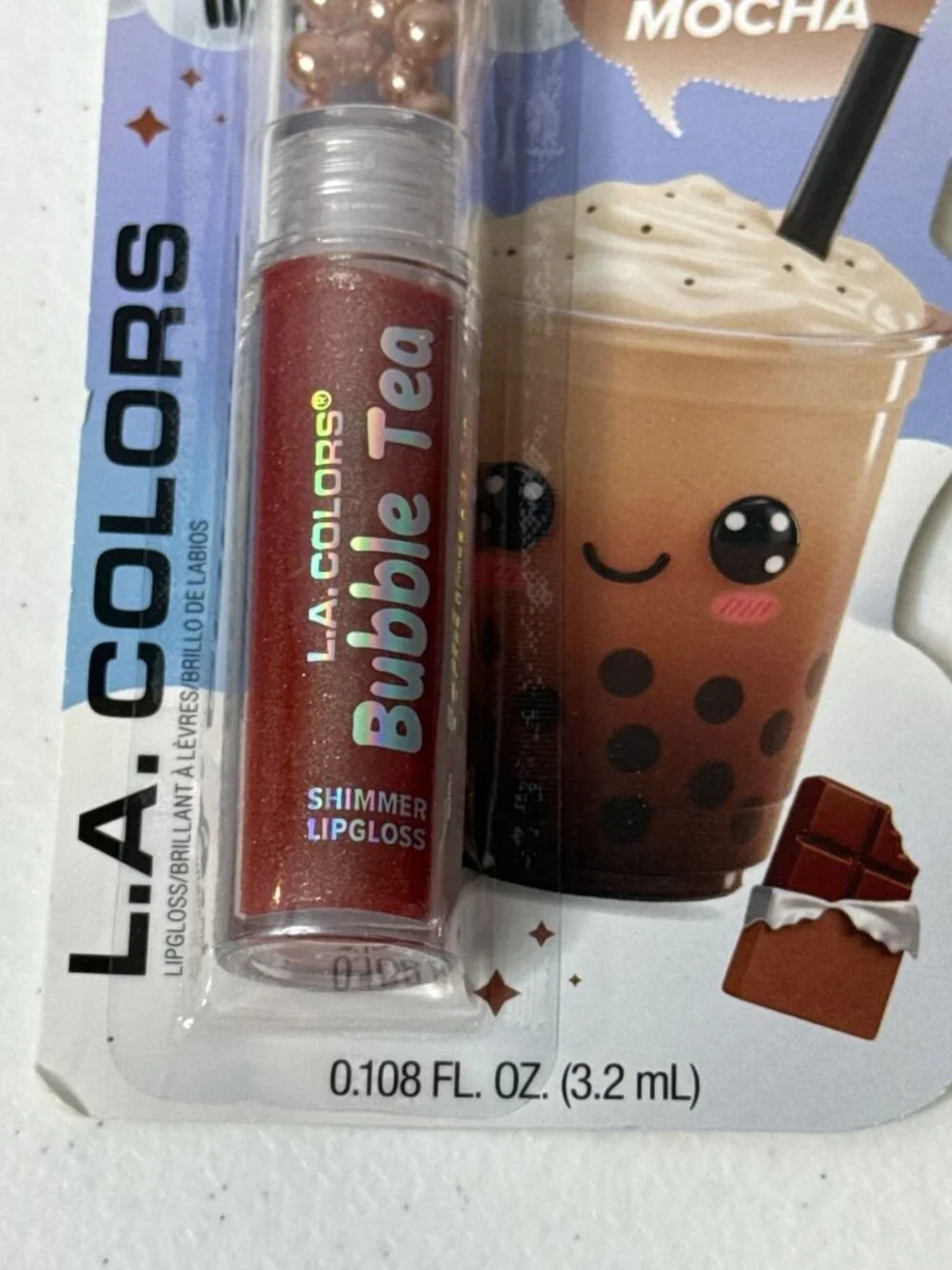 L.A. Colors Bubble Tea Shimmer Lip Gloss Boba All Day New